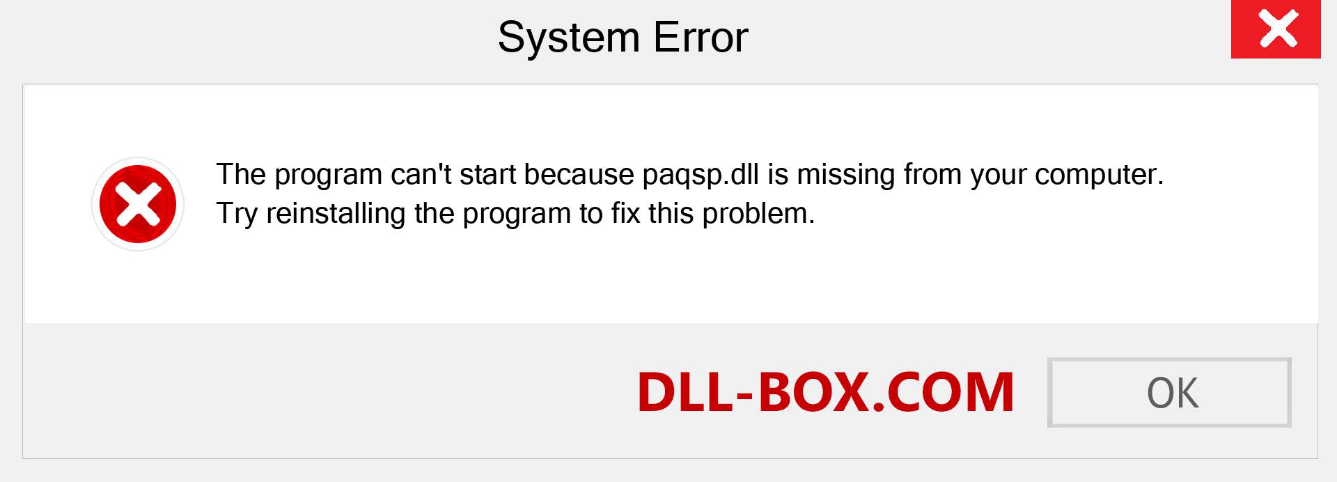  paqsp.dll file is missing?. Download for Windows 7, 8, 10 - Fix  paqsp dll Missing Error on Windows, photos, images
